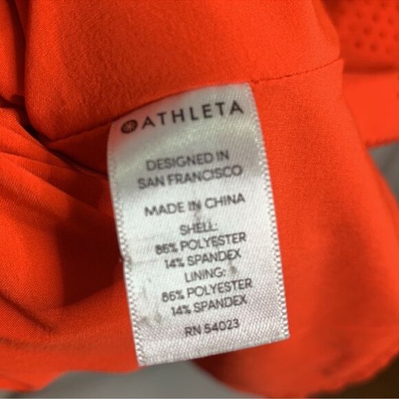 Athleta Brookfield Orange Laser Cut Sleeveless Dress M - Picture 9 of 9